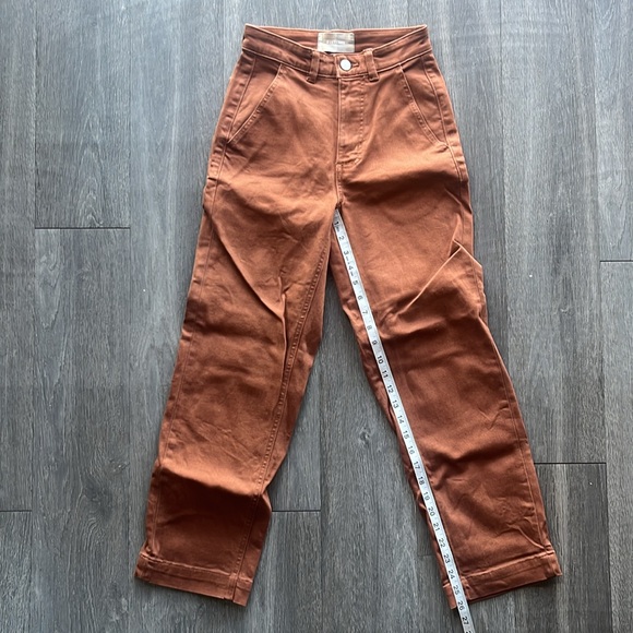 Everlane The Straight-Leg Crop in Cocoa Brown - Size 0 - Picture 8 of 9